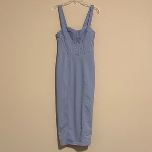 Elegant Blue Midi Dress